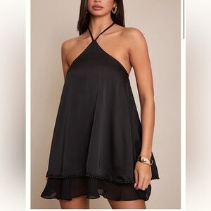 PrettyLittleThing Black Strapless Dress